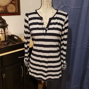 Striped maternity shirt